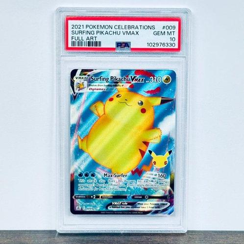Pokémon Graded card - Surfing Pikachu - Pokémon - PSA 10, Hobby en Vrije tijd, Verzamelkaartspellen | Pokémon