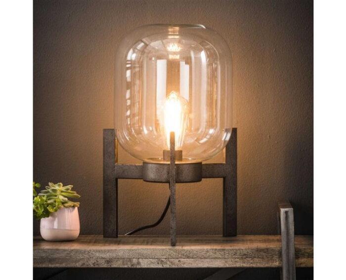Tafellamp Glazen Kap 3-poot, Huis en Inrichting, Lampen | Tafellampen, Nieuw, Ophalen of Verzenden