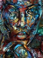 Lea Roche - Señora Mariposa, Antiek en Kunst, Kunst | Schilderijen | Modern