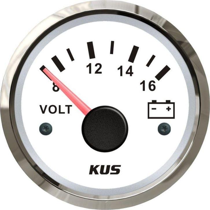 Voltmeter Boot 56mm Wit, Watersport en Boten, Accessoires en Onderhoud, Ophalen of Verzenden