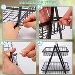 2-Laags Metalen Fruitmand en Groenterek voor Aanrecht, Verzenden, Nieuw