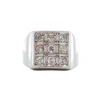 Vintage ring met diamant 10 krt, Ophalen of Verzenden, Nieuw