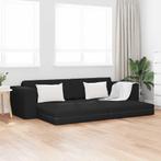 vidaXL Vloersofa Bed Zwart 245 x 78 x 77 cm Stof, Huis en Inrichting, Verzenden, Nieuw, Stof, Minder dan 150 cm