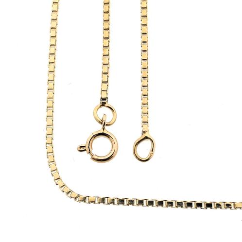 Gouden Venetiaanse schakel ketting | 71,5 cm, Sieraden, Tassen en Uiterlijk, Kettingen, Overige kleuren, Gebruikt, Goud, Ophalen of Verzenden