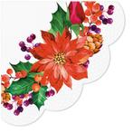 PAW - Ronde servetten - Poinsettia With Cones, Nieuw