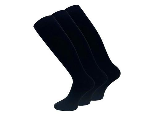 3 paar Kniekousen - Basic - Katoen - Zwart, Kleding | Heren, Sokken en Kousen, Verzenden