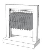 Glossy middenunit kledingrek R-PR-014, Zakelijke goederen, Kantoor en Winkelinrichting | Winkel en Inventaris