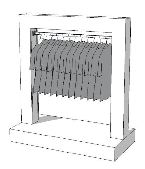Glossy middenunit kledingrek R-PR-014, Zakelijke goederen, Kantoor en Winkelinrichting | Winkel en Inventaris