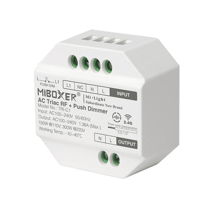 Mi-Light | Triac draadloze LED dimmer | 300W, Doe-het-zelf en Verbouw, Elektra en Kabels, Schakelaar, Nieuw, Ophalen of Verzenden