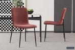 Eetkamerstoel Alice Boucl Roze Poten metaal en bekleding, Huis en Inrichting, Stoelen, Ophalen of Verzenden, Nieuw, Stof, Modern