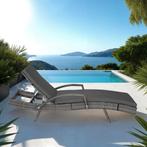 Wicker ligbed Océane met aluminium frame - grijs, Tuin en Terras, Verzenden, Nieuw