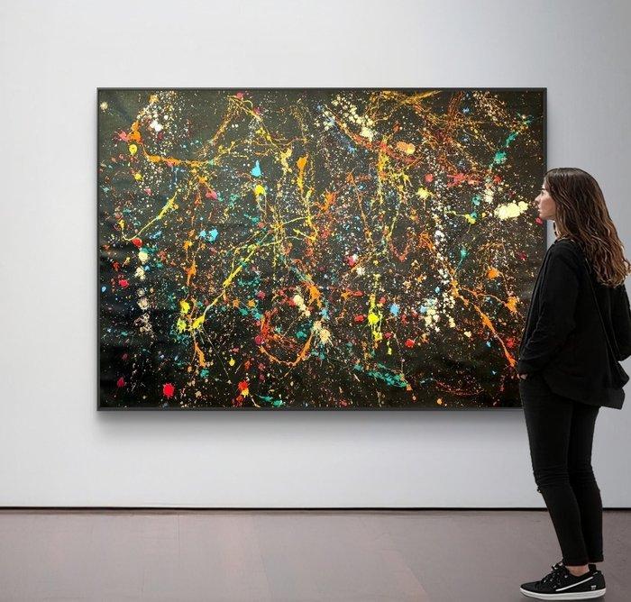 Irena Lenartowicz - Composition with Gold - XXL, Antiek en Kunst, Kunst | Schilderijen | Modern