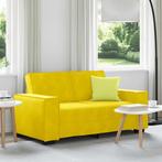 vidaXL Tweezitsbank 120 cm fluweel geel, Huis en Inrichting, Banken | Bankstellen, Verzenden, Nieuw, Tweepersoons, Stof