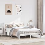 vidaXL Bedframe zonder matras massief grenenhout wit 120x200, Verzenden, Wit, Nieuw, Twijfelaar