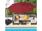 Coast Rood - Vrijdragend Terraszonnescherm 339x260 cm - 360°, Tuin en Terras, Parasols, Verzenden, Nieuw