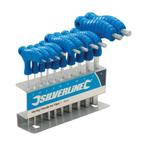 Silverline T-greep zeskantsleutel set - ergonomisch - 2 t..., Doe-het-zelf en Verbouw, Gereedschap | Handgereedschap, Ophalen of Verzenden