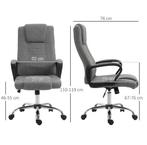 Ergonomische Grijze Bureaustoel – Verstelbaar &amp; Schommel, Verzenden, Nieuw