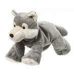 Pluche knuffel grijze wolf van 22 cm - Knuffel wolven, Kinderen en Baby's, Speelgoed | Knuffels en Pluche, Nieuw, Ophalen of Verzenden