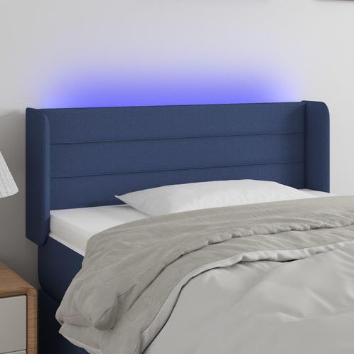 vidaXL Hoofdbord LED 103x16x78/88 cm stof blauw, Huis en Inrichting, Slaapkamer | Bedden, Blauw, Nieuw, Stof, Verzenden