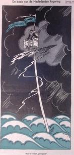 De basis van de Nederlandse Regering op spotprent (Lithos), Antiek en Kunst, Kunst | Litho's en Zeefdrukken, Verzenden