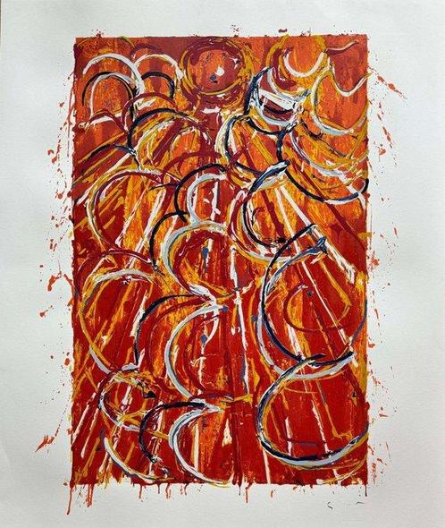 Mario Schifano (1934-1998) - Nella vetrata rossa, Antiek en Kunst, Antiek | Overige Antiek