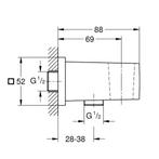 Wandaansluitbocht Grohe Euphoria Cube Hard Graphite, Doe-het-zelf en Verbouw, Sanitair, Ophalen of Verzenden, Nieuw