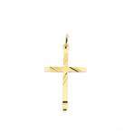 Gouden hanger van een kruis (religieus, kruis kettinghanger), Ophalen of Verzenden, Gebruikt, Goud, Overige merken