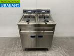 RVS Dubbele Friteuse 2 x 12 liter 400V Horeca, Ophalen of Verzenden, Gebruikt