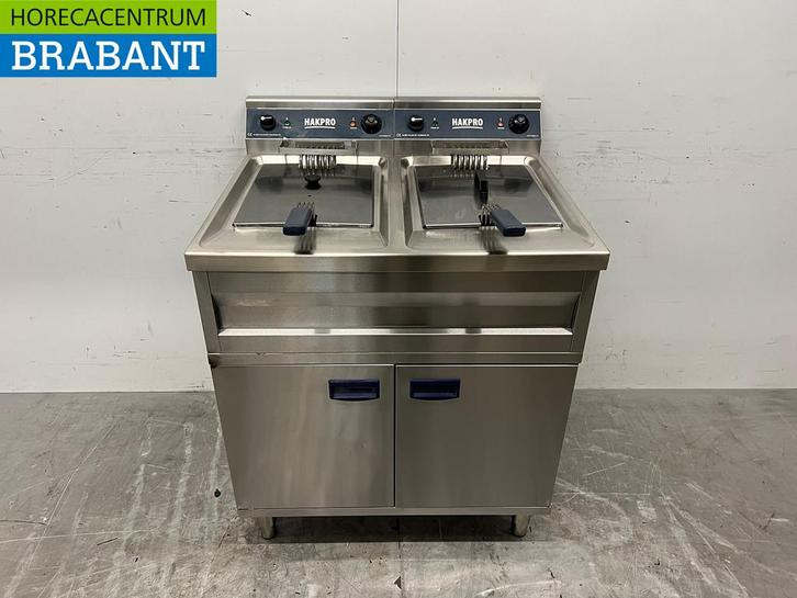 RVS Dubbele Friteuse 2 x 12 liter 400V Horeca, Zakelijke goederen, Horeca | Keukenapparatuur, Gebruikt, Ophalen of Verzenden