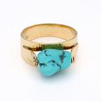 Ring - 14 karaat Geel goud Turquoise