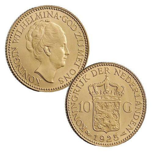 Nederland. 10 Guilder Wilhelmina Gold Coin (Random Years), Postzegels en Munten, Edelmetalen en Baren
