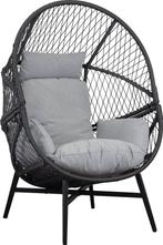2dekans | Fauteuil Rotan Zwart - 74x73x103cm - House Nordic, Huis en Inrichting, Fauteuils, Ophalen of Verzenden, Zo goed als nieuw