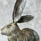 sculptuur, NO RESERVE PRICE - Patinated Hare Sculpture -, Antiek en Kunst, Kunst | Designobjecten
