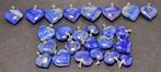 Lapis Lazuli edelsteen Hart hangers - Hoogte: 35 mm -