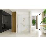 REA Draaideur douche - geborsteld goud - gehard glas - 80..., Ophalen of Verzenden, Nieuw
