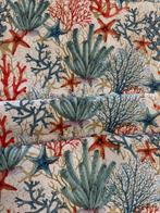Elegante mediterraan textiel Marine met koraal en schelpen