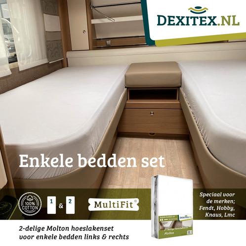 Enkele bedden indeling 2 delig, jersey hoeslakenset, Huis en Inrichting, Slaapkamer | Beddengoed, Overige typen, Wit, Nieuw, Verzenden