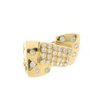 Gouden ring met zirconia, Sieraden, Tassen en Uiterlijk, Ringen, 18 tot 19, Gebruikt, Overige kleuren, Ophalen of Verzenden