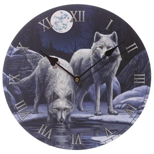 Klok wolven Lisa Parker - warriors of winter NIEUW, Huis en Inrichting, Woonaccessoires | Klokken, Nieuw, Ophalen of Verzenden
