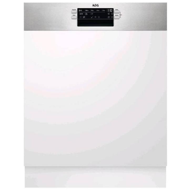 Nieuwe AEG half geïntegreerde inbouwvaatwasser C FEE6491AZM, Witgoed en Apparatuur, Vaatwasmachines, Inbouw, Nieuw, Eco programma