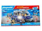 Playmobil politiebus met wegblokkade – Opschrift “Polizei”, Verzenden, Nieuw