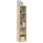 vidaXL Cd-kasten 2 st 21x16x93,5 spaanplaat sonoma, Huis en Inrichting, Woonaccessoires | Cd- en Dvd-rekken, Verzenden, Nieuw