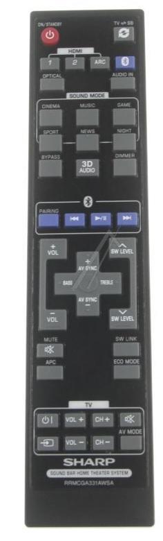 Afstandsbediening Sharp RRMCGA331AWSA, Audio, Tv en Foto, Afstandsbedieningen, Origineel, Nieuw, Ophalen of Verzenden