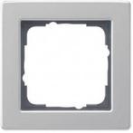 Gira E2 Afdekraam 1 voudig Edelstaal 021133, Nieuw, Stopcontact