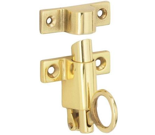 Raamknip Elegant met sluitkom messing gelakt, Doe-het-zelf en Verbouw, Hang- en Sluitwerk, Nieuw, Ophalen of Verzenden