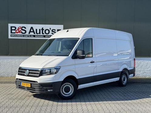 Volkswagen Crafter 30 2.0 TDI L3H3 Highline 4S banden Trekha, Auto's, Bestelauto's, Dealer onderhouden, Lease, Zwart, Handgeschakeld
