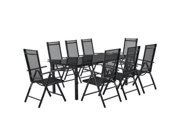 Veiling - Aluminum tuinset - Milano - 9-delig - Donkergrijs beschikbaar voor biedingen
