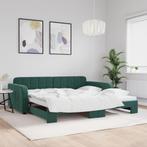 vidaXL Slaapbank met onderschuifbed 100x200 cm fluweel, Huis en Inrichting, Slaapkamer | Bedden, 100 cm, Eenpersoons, Verzenden