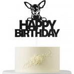 Chihuahua taart topper Happy Birthday, Hobby en Vrije tijd, Taarten en Cupcakes maken, Nieuw, Versiering, Taarten, Verzenden