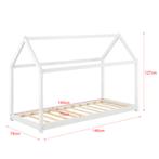 Kinderbed Netstal houten bed huisbed 70x140 cm wit, Nieuw, Verzenden